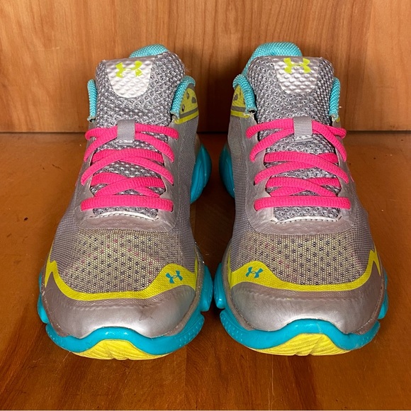 Womens 7 Under Armour Spine RPM Storm Athletic Shoes Grey Blue SEF1004 - Picture 2 of 8